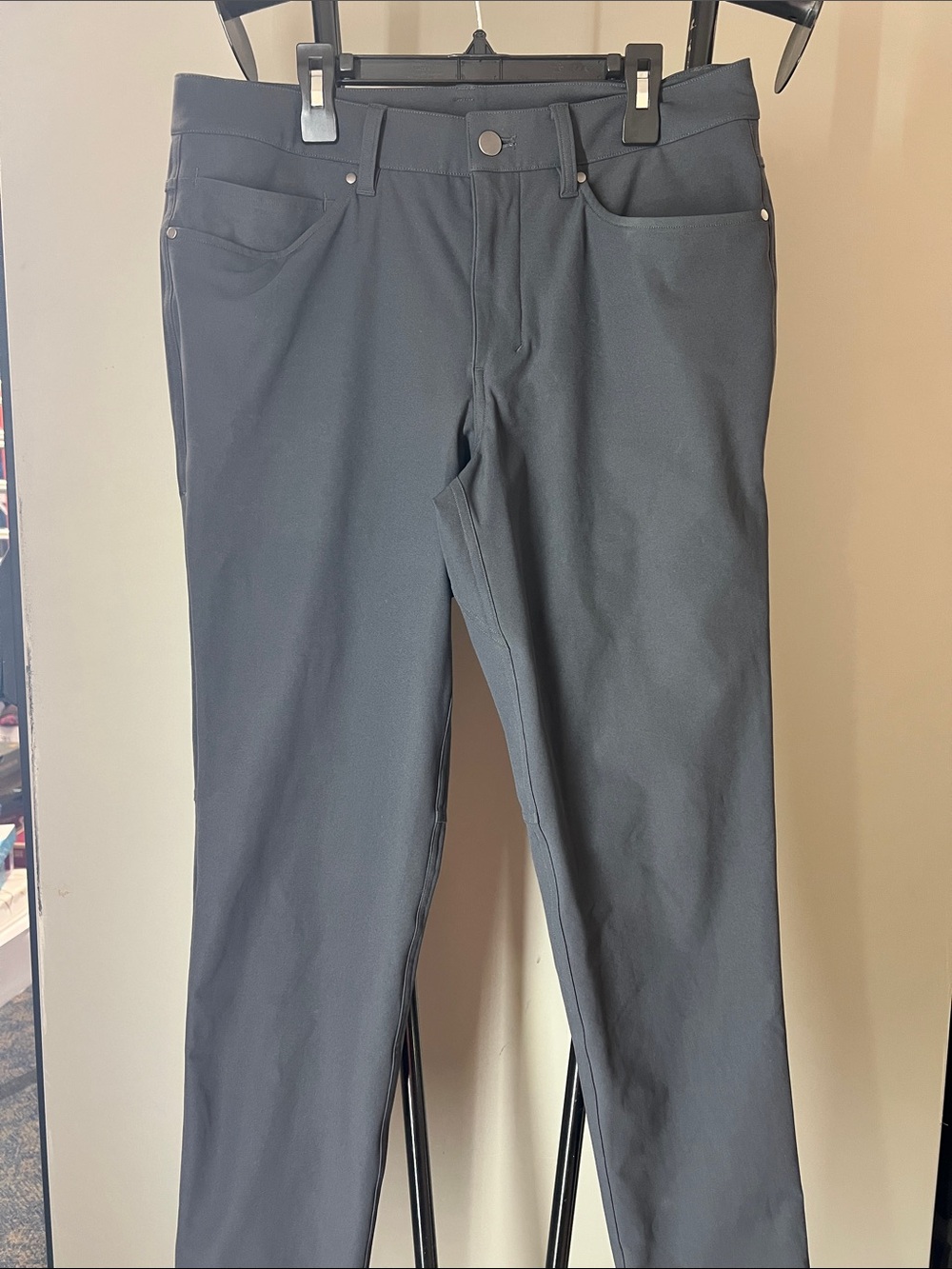 lululemon athletica Slim Straight Trousers in Charcoal Gray